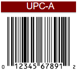 Codes à barres UPC A